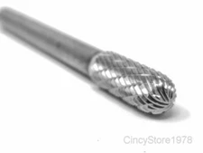 SC2D Cylindrical Cut Tungsten Carbide Burr Bur Cutting Tool Die Grinder Bit 1/4"