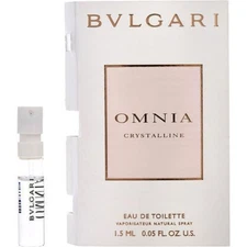 1 Vial Sample BVLGARI Omnia Crystalline for Women 0.05 oz 1.5 ml EDT Spray