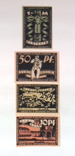 1921 Germany BENTHEIM 10 25 50 100 Phennig Banknote / Notgeld Set