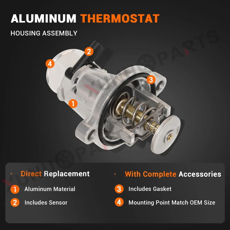 Conjunto de carcasa de termostato con sensor para Ram 2500 3500 4500 5500 2014-2022 6,4 L Foto 4 de 4