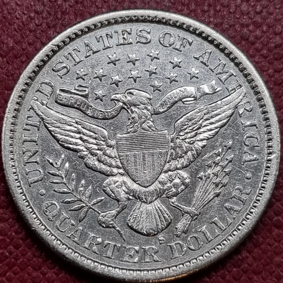 1895 S Barber Quarter 25c High Grade AU - UNC Details #83806 - Image 2 of 2