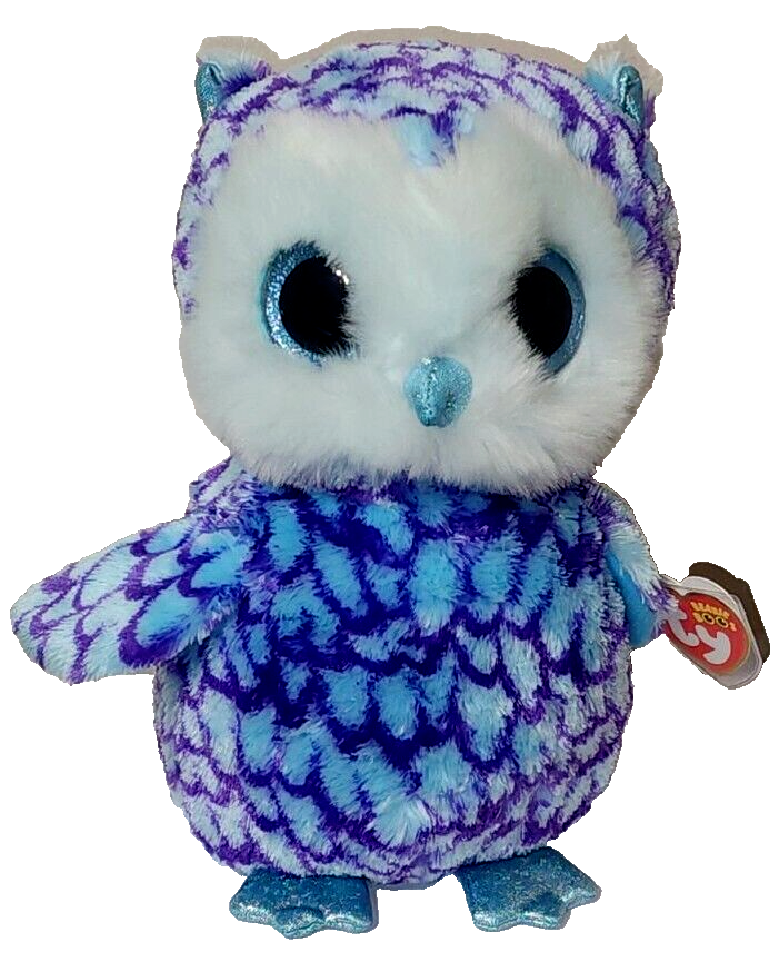 NM* Ty Beanie Boos - OSCAR the Owl Medium (9 Inch) NMWMT Stuffed