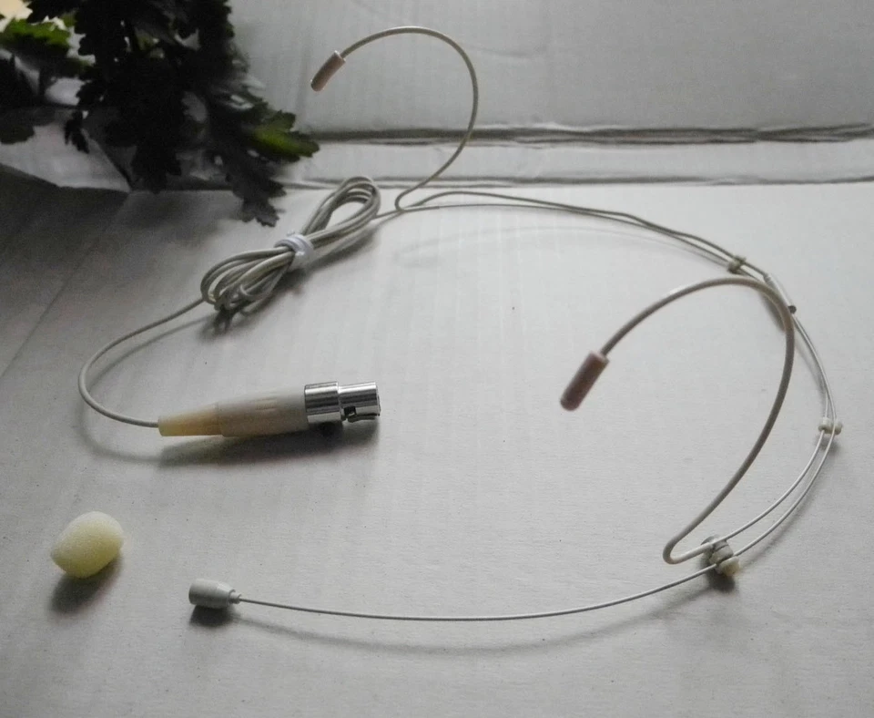 Pro Dual ear Headset Microphone For AKG wireless mic Mike system (3pin mini XLR) - Image 2 of 3