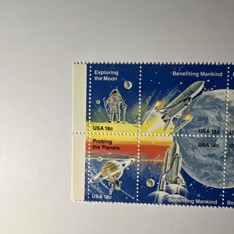 Scott 1912-1919 Space Achievement Issue 8 Stamp Block  - Image 2 of 4
