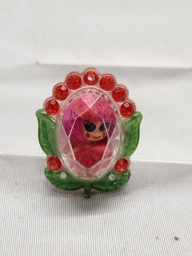 Mattel Liddle Kiddles Lucky Locket Flower Adjustable Ring w/ Doll Vintage 1967