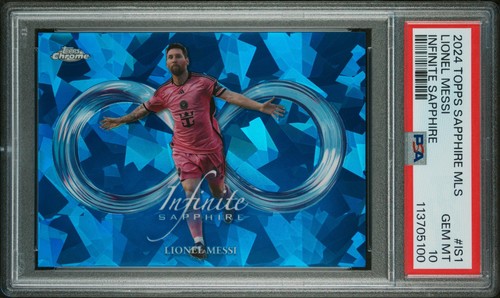 2024 Topps Chrome Sapphire MLS Lionel Messi Infinite Sapphire SP PSA 10 Z61