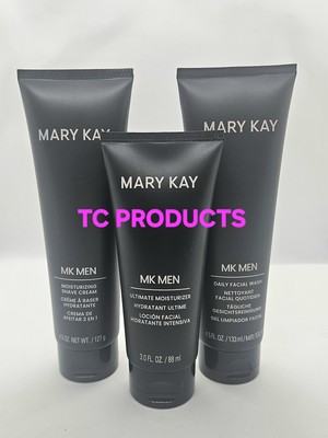 Mary Kay Men Skin Care Regimen Set Of 3 NEW in Boxes