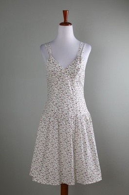 FIORUCCI $385 Darling Y2K Inspired Floral Cotton Mini Dress Size 28 / 42