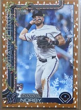 Connor Norby RC 2025 Topps Holiday #H72 Gold Holiday Lights