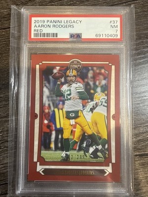 2019 Panini Legacy - Aaron Rodgers #37 Red /299 Jersey Match