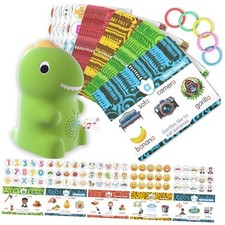 Talking Phonics Flash Cards with Dino Reader Pen, Learn to Read for Kids Ages