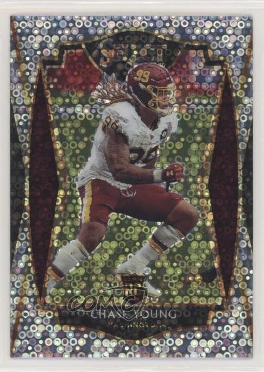 2020 Panini Select Premier Level Disco Prizm Chase Young #164 Rookie RC