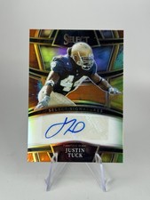 2023 Panini Select Draft Picks JUSTIN TUCK Notre Dame Auto Autograph Tie Dye /25