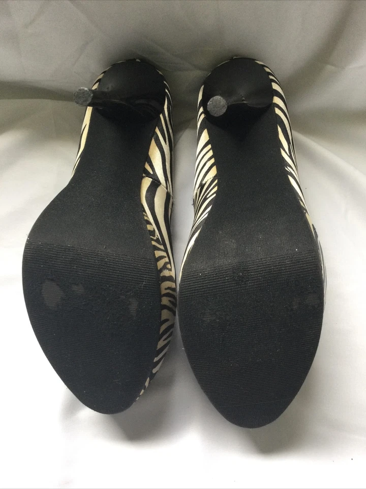 Charlotte Russe Zebra Print Platform 5” Heels Sz 8 - Image 4 of 4