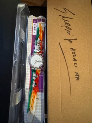 Swatch Special Gk 733 Baujahr 2008 Azzali handbemalt S.Negri
