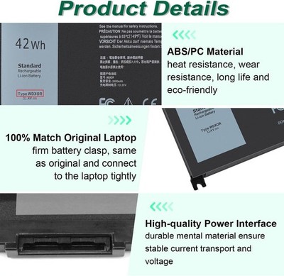 DELL vostro3582 Win11 SSD+HDD1T+バッテリ100% New Battery For Dell Vostro 3480 3481 3583 5468 5481 5468D 5568