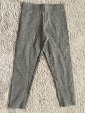 Girls Age 5-6 Grey Glittery Elasticated Waist Nutmeg Leggings
