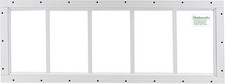 Shed Transom Window 10" X 29" White Flush