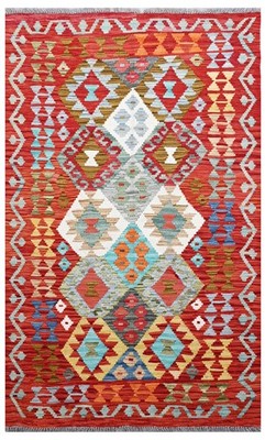 Tash Vintage Türkische Handarbeit Afghan Modern Wollteppich Kelim Rug 168x100cm