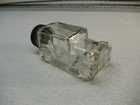 Vintage Clear Glass Car Candy Container Bottle With Lid Approx 5” L by 2” H — photo 2