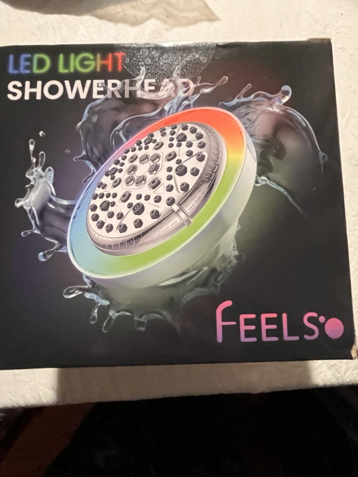 FEELSO Filtered Shower Head with LED Colors Changing Temperature Controlled