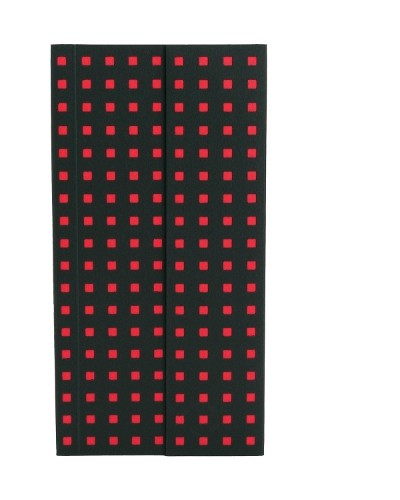 Тетрадь в твердом переплете B6.5 с линованной бумагой, черная на красном (Quadro) (ИМПОРТ из Великобритании)