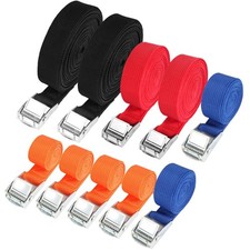 Hodzeed 10 Pack Tightening Luggage Ratchet Straps with Claw Buckle - 25mm Car...