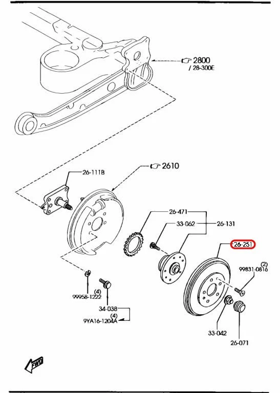 Mazda OEM Brake Drum Rear Wheel Left Right LC6Y-26-251C - Image 3 of 4