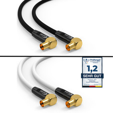 Antennenkabel TV Kabel Digital Fernsehkabel 135db Koax 90° Stecker Buchse HD UHD