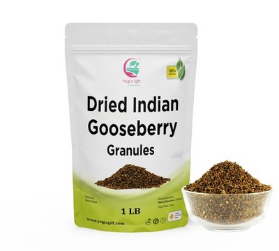 Yogi's Gift Dried Amla Gooseberry 1lb   Vitamin C & Fiber, Cut & Sifted