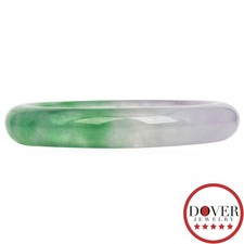 Estate Jade Carved Polished Bangle Bracelet 75.1 Grams NR