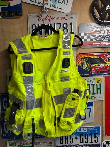⭐EX POLICE HI VIS UTILITY VEST SIZE MEDIUM A1B ⭐