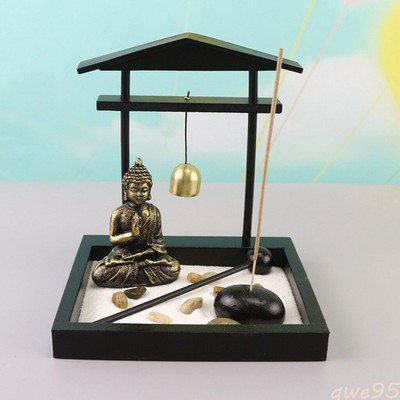 Tabletop Incense Burner Decor Kit W/ Statue Incense Holder Buddhism Meditation