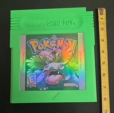Giant Pokemon Cartridge Gameboy Cartridge Green - Realistic Wall Cart