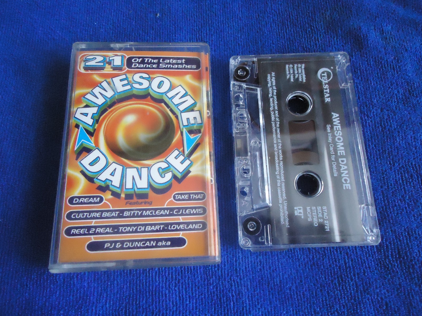 AWESOME DANCE - 21 Tracks - Telstar Stac 2721 - Audio Cassette Tape Album