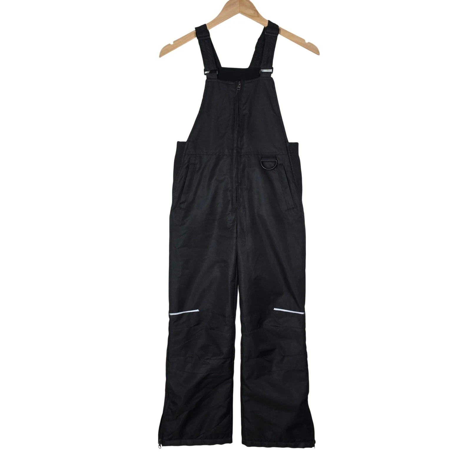 Creatmo Boys Size 8 Black Solid Snow Bibs Insulated Ski Overalls Waterproof