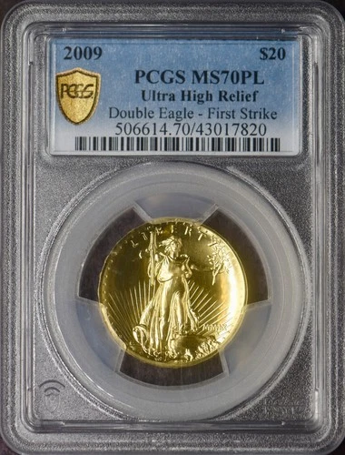 2009 High Relief Gold Double Eagle PCGS MS70PL First Strike Shield ✪COINGIANTS✪