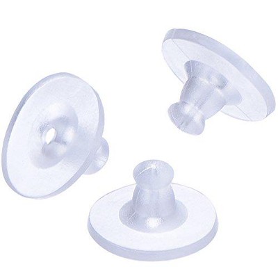 100 Stück Klar Gummi Ohrring Sicherheitsrücken Clutch Ohrring Pad