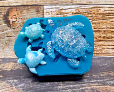 Crushed glass Textured shell sea turtle mold....