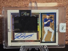 JACOB GONZALEZ 2024 PANINI THREE AND TWO BASEBALL PROSPECT PATCH AUTO # 32/49