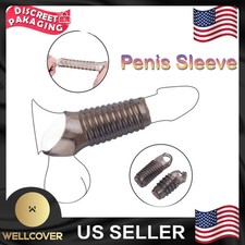 Penis Sleeve Male Delay Premature Ejaculation Cock Ring Sex Toy Men Erection Aid