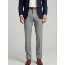 Kenneth Cole Reaction Mens Dress Pants 32x32 Gray Urban Heather Plain Front NWT
