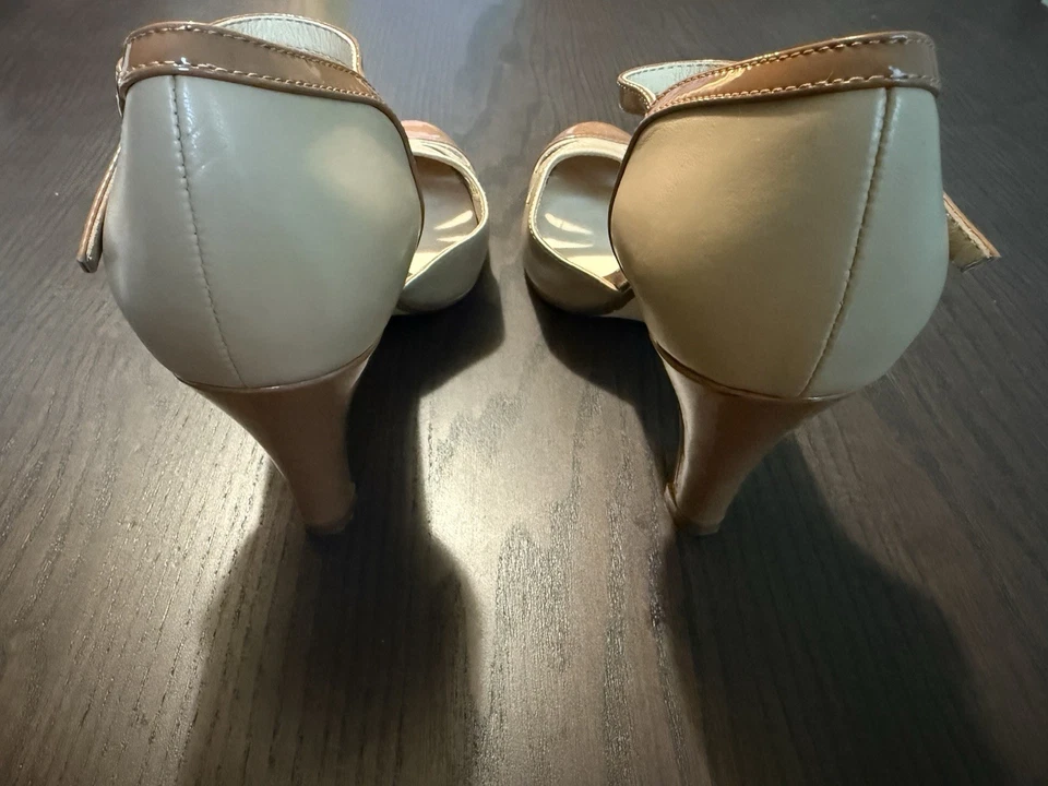 Chelsea Crew tan and nude Getty Retro Heels - Image 4 of 4