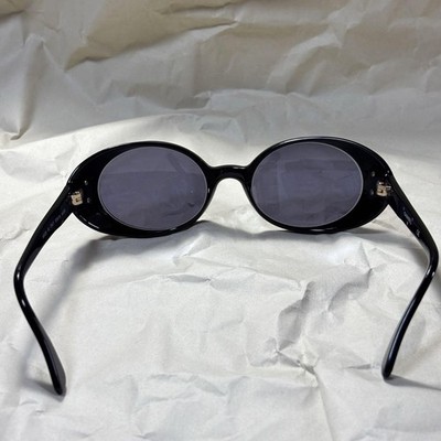 CHANEL Vintage 05976 Sunglasses Oval Black Gold Coco Mark Logo