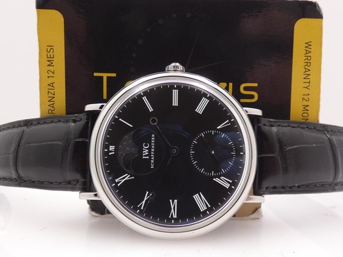 IWC PORTOFINO HAND-WOUND MOONPHASES 46mm IW5448 with PAPERS HAND WIND TOP WATCH