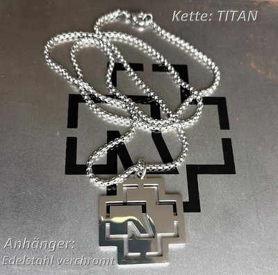 Feuerengel, Stahlzeit Kette Rammstein, Lindemann, Halskette, Titan-Kette,  600x3