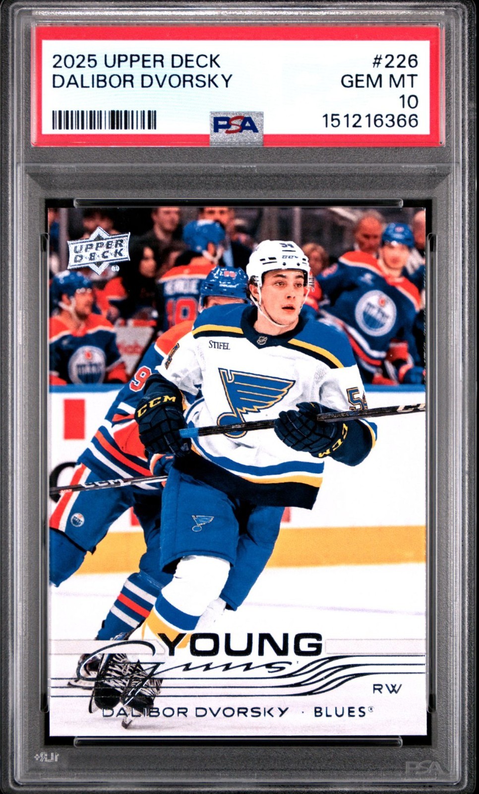 2025-26 Upper Deck Series 1 Young Guns Dalibor Dvorsky #226 PSA 10 GEM MINT