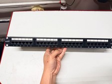 NavePoint 24-Port CAT6 UTP Patch Panel 1U with Keystones, RJ45 Ethernet