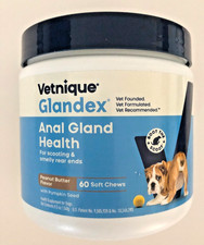 GLANDEX ANAL GLAND Support For All Dogs 60 Soft Chews Peanut Butter Flavor 2027+