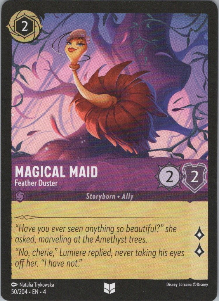 Plumero Lorcana Normal Magical Maid - Plumero Ursula's Return 50/204 poco común casi nuevo